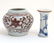 A small Chinese copper red and white Ming style vase
