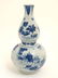 A Chinese blue and white double gourd vase decorated - 5