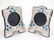 A pair of 21stC photograph frames with silver and