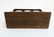 A late 19thC / early 20thC 3- bottle oak Tantalus with - 2