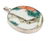A pendant set with Oriental hand painted ceramic panel