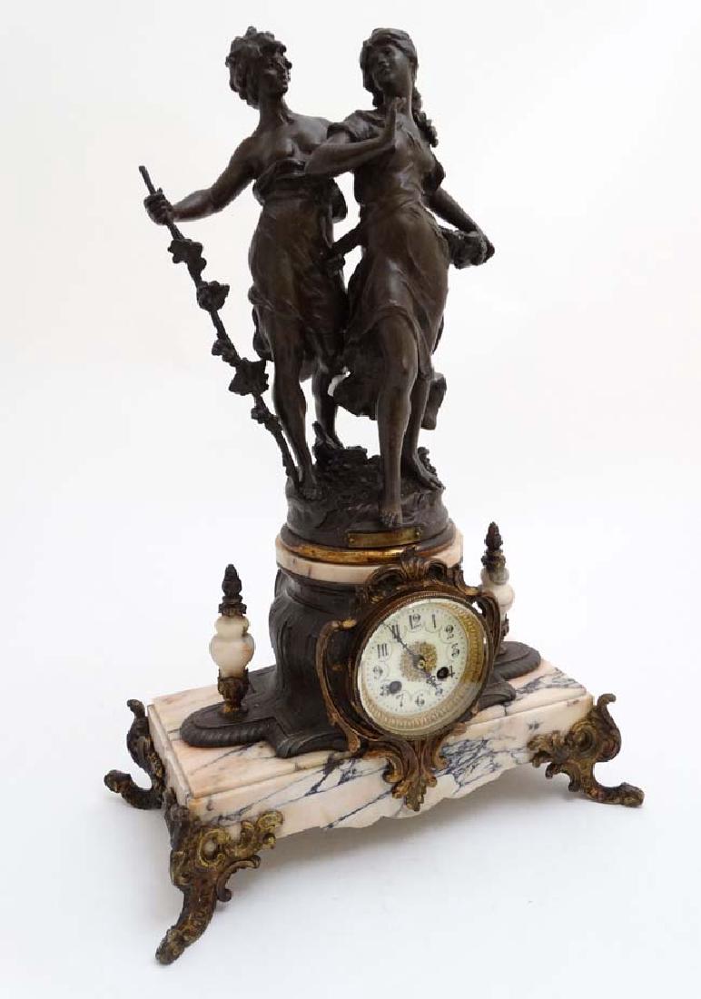 French Mantle Clock : An 8 day mantle clock. The (1 of 8)