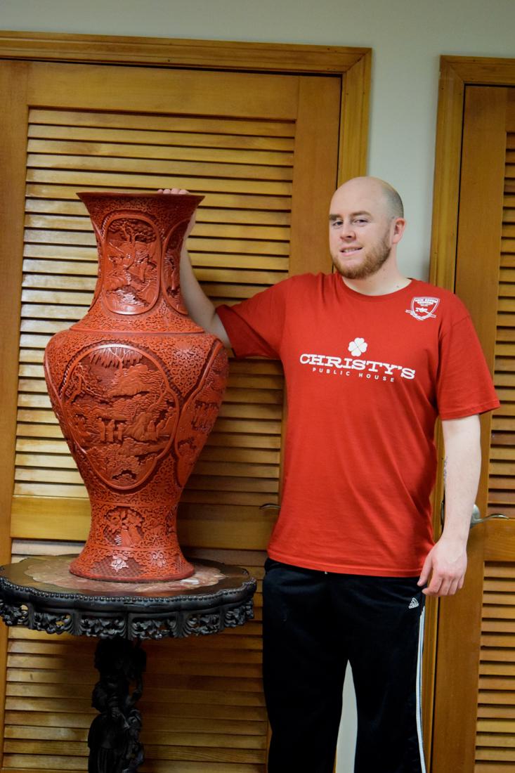 Massive Chinese Cinnebar Floor Vase (1 of 9)