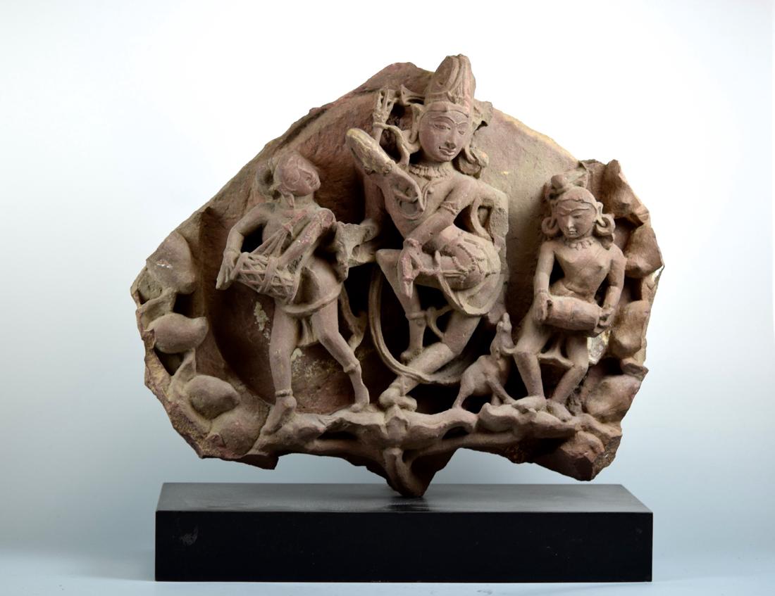 Indian Sandstone Carving of Dancers (1 of 8)