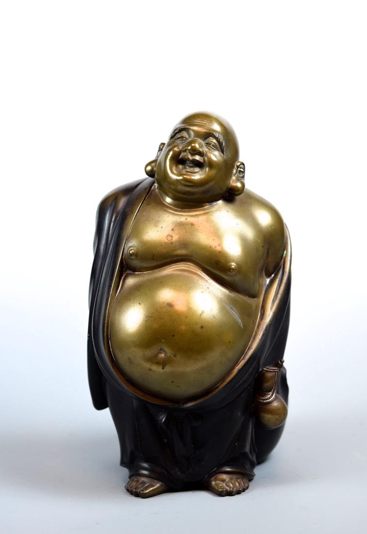 Japanese Bronze Laughing Buddha (1 of 8)