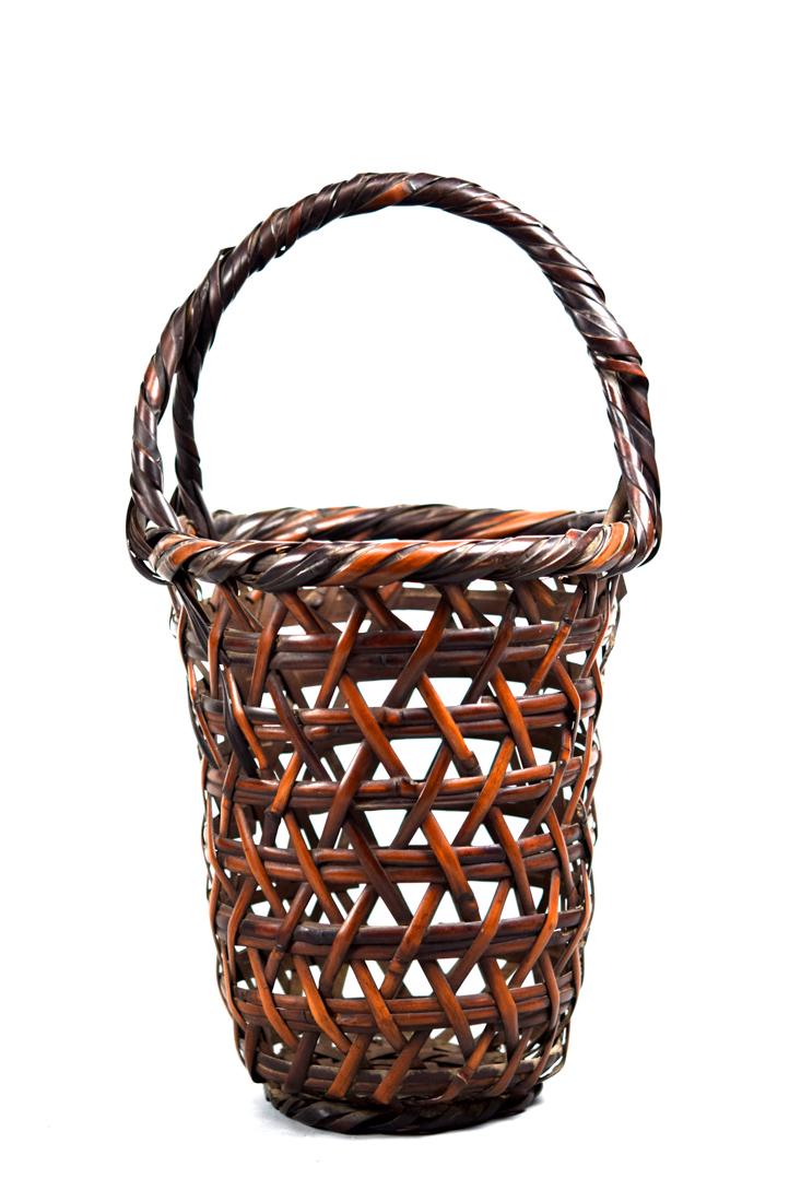 Japanese Bamboo Basket with Signature (1 of 4)