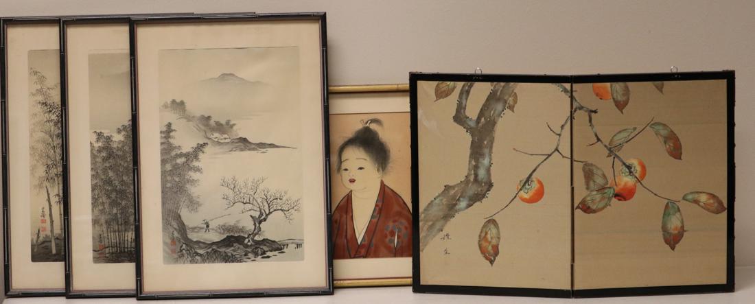 Group of Four Japanese Paintings (1 of 8)