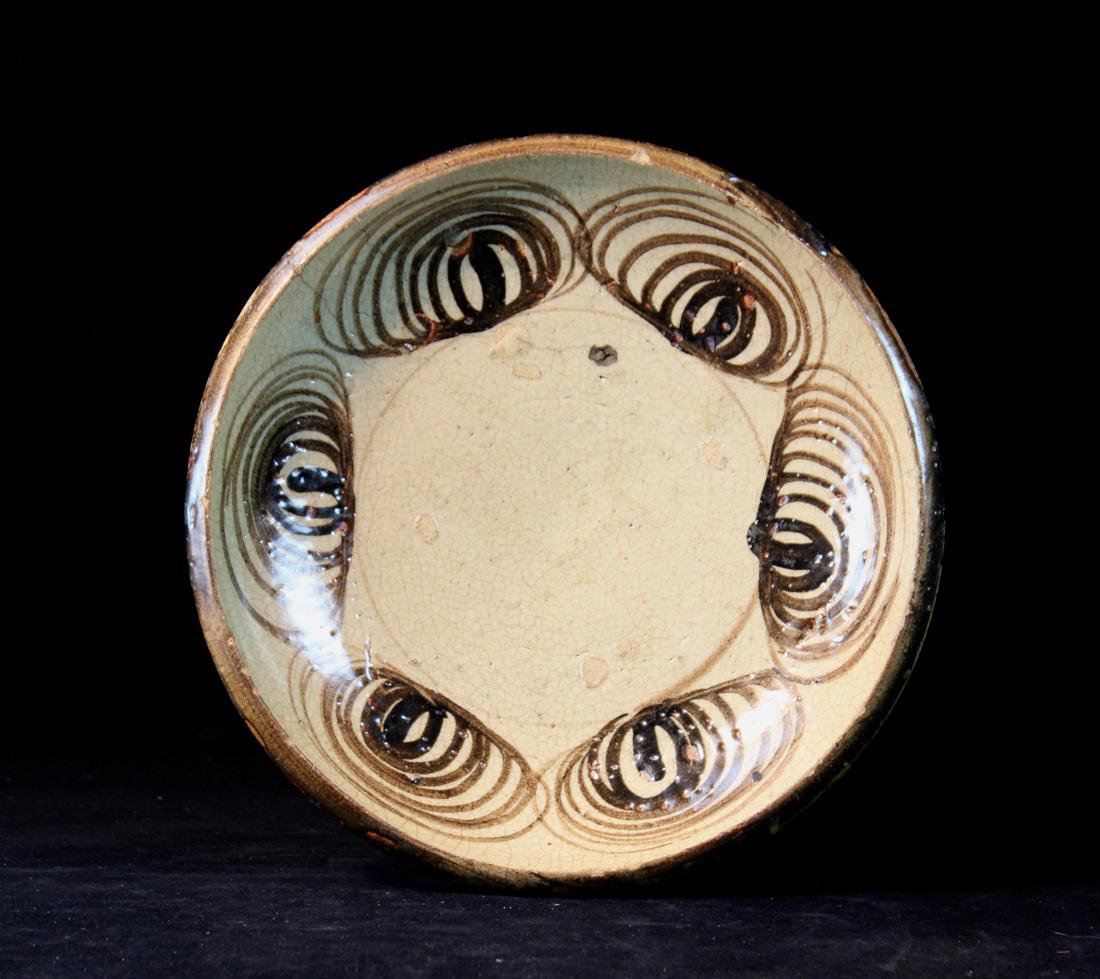 Asian Pottery Charger with Horse Eye Motif (1 of 6)