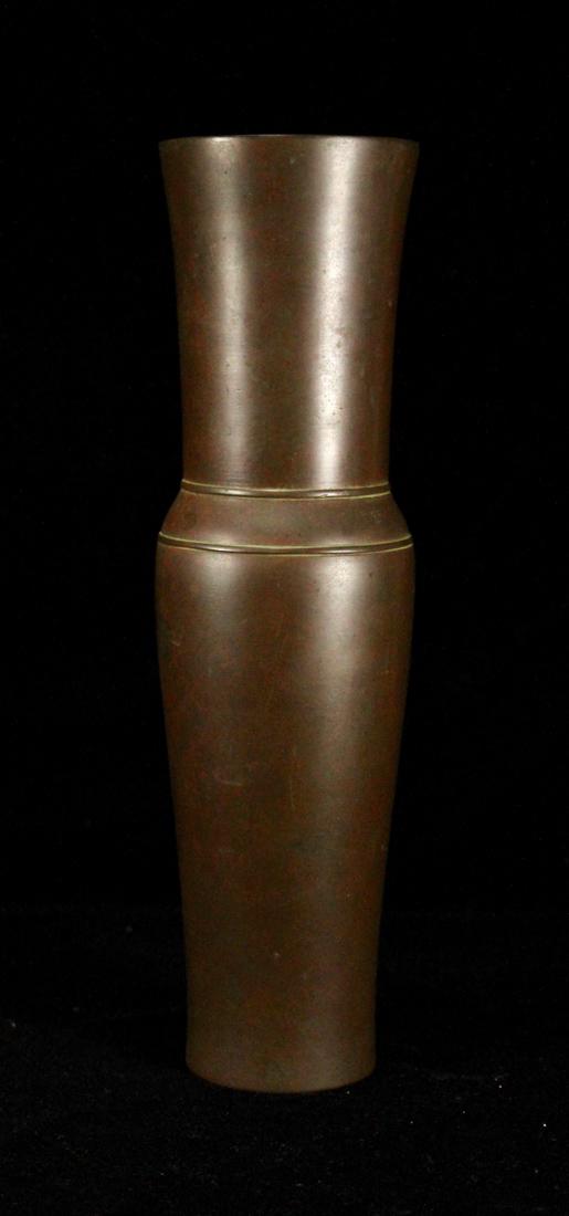 Simple Japanese Art Deco Bronze Vase (1 of 2)