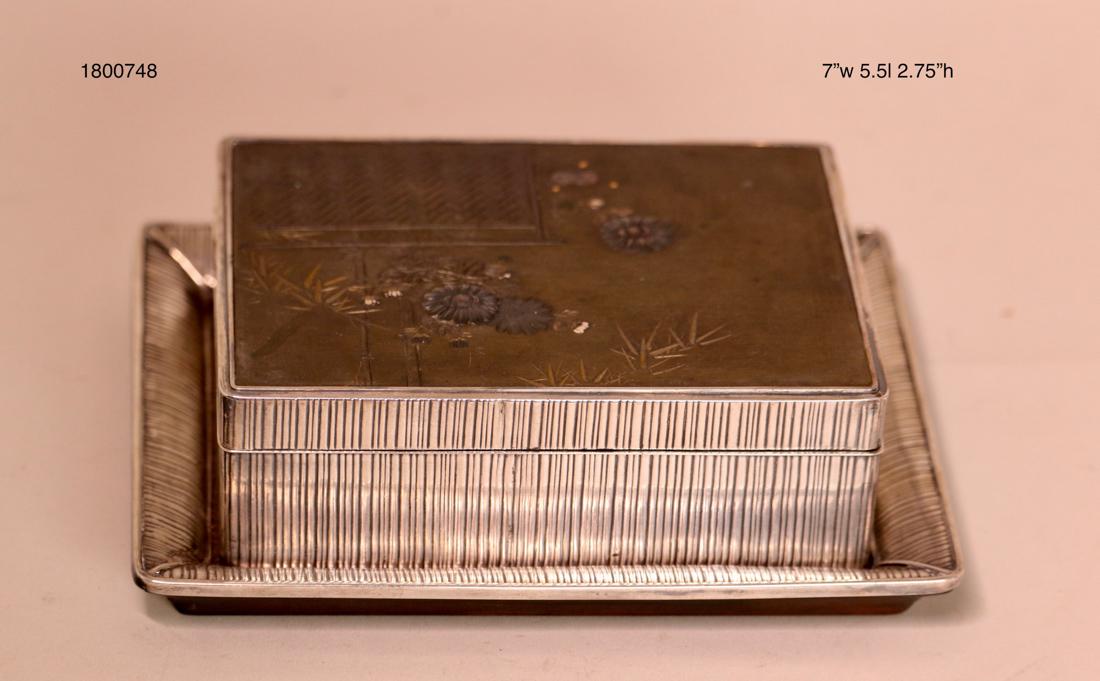 Japanese Mixed Metal Box with Tray - Sterling Silver (1 of 10)