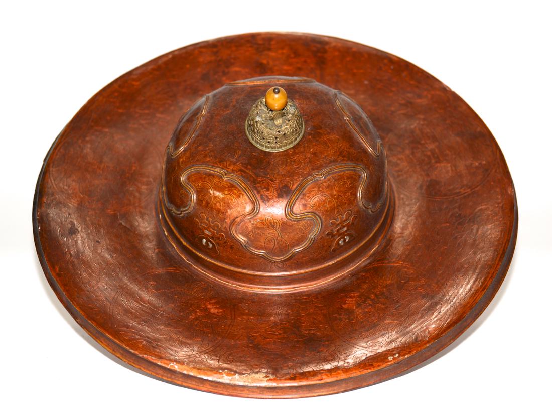 Unusual Chinese Imperial Kangxi Lacquer Hat (1 of 11)