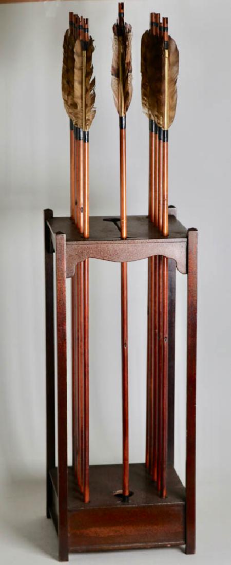 Rare Japanese Samurai Arrow and Lacquer stand Set (1 of 7)