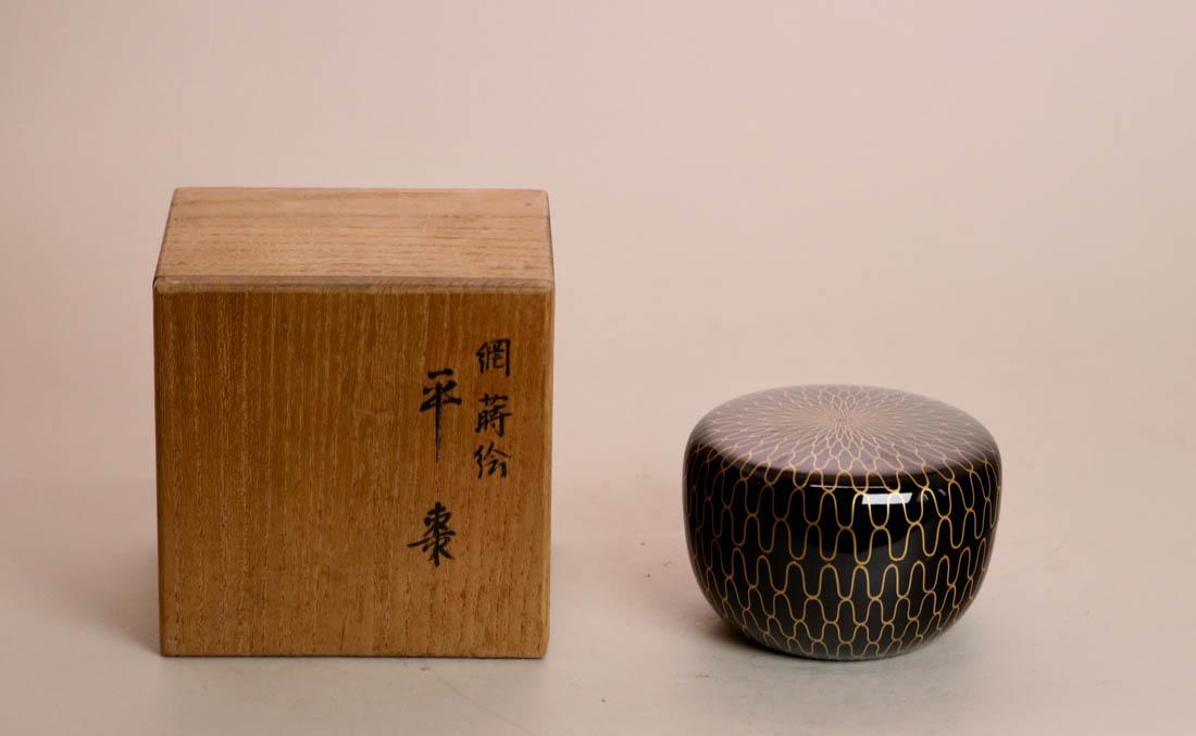 Japanese Lacquer Tea Caddy with Fitted Box (1 of 6)