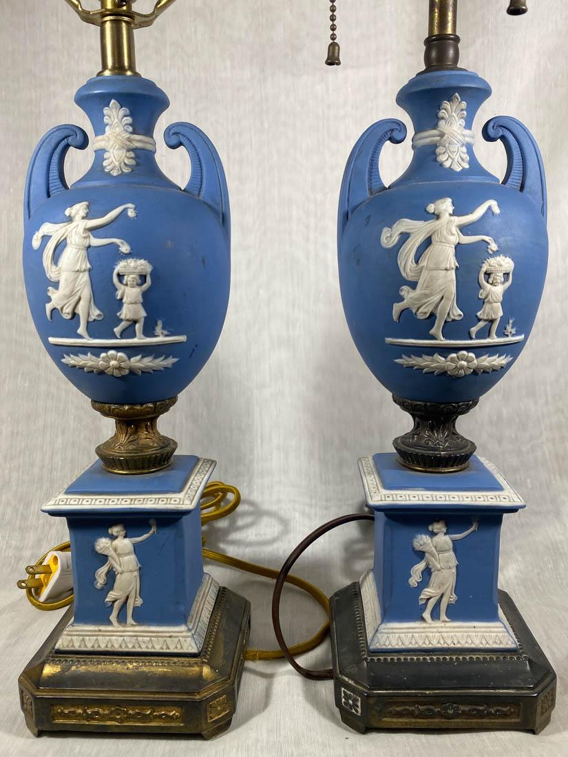 Pair Wedgewood Porcelain Lamps (1 of 4)