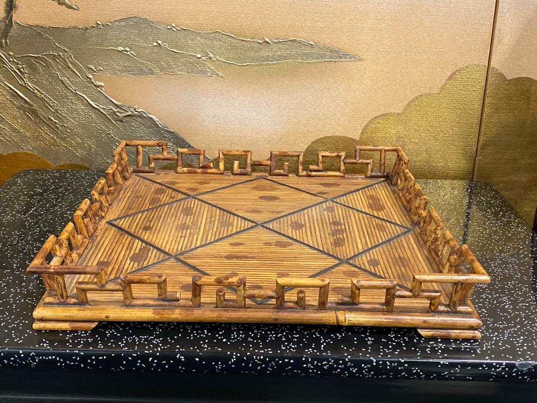 Chinese Bamboo and Lacquer Scholar Tea Tray (1 of 6)