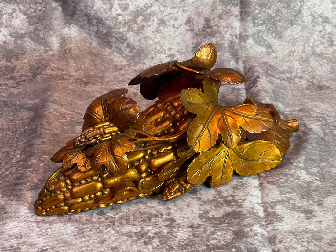 Antique Chinese Giltwood Wall Vase - Berry (1 of 8)