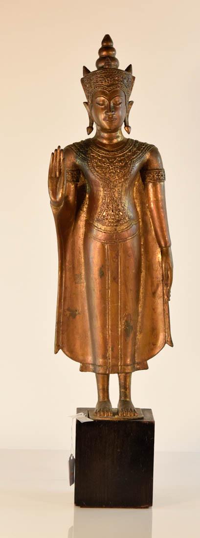 Antique Burmese Bronze Standing Buddha (1 of 11)