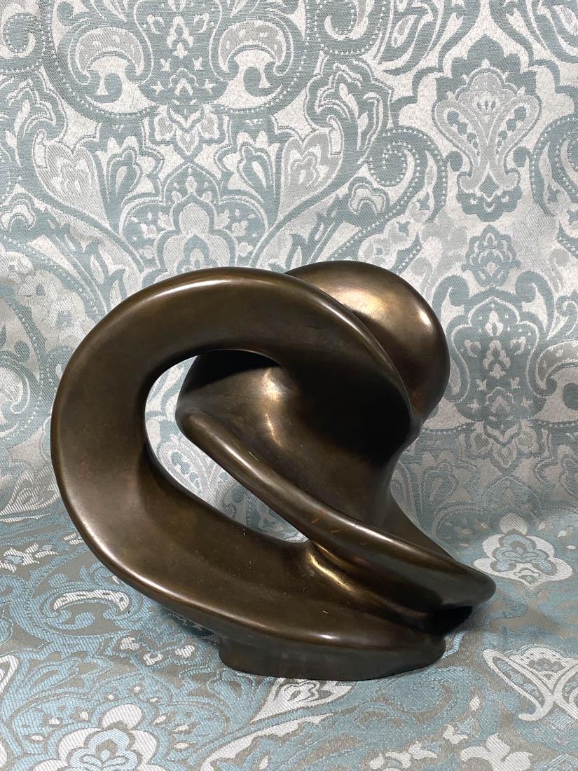 Abstract Modern Bronze Sculpture - Signed (1 of 6)