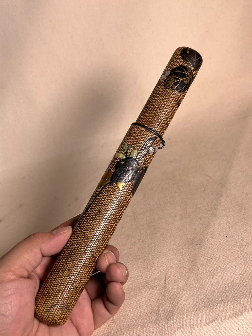 Stunning Japanese Pipe Case with Lacquer and Inlay - Signed (1 of 19)