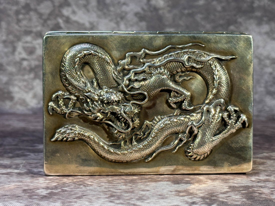 Japanese Sterling Silver Box - Dragon (1 of 8)