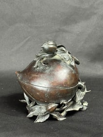 Chinese Peach Bronze Censer