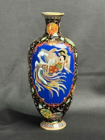 Japanese Meiji Cloisonne Vase - Sage