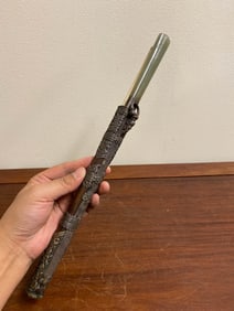 Chinese Eatery Knife with Celadon Jade Handle