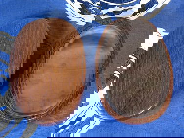 Chinese Inkstone with Hardwood Case - Oval shape