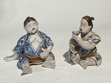 Pair Japanese Porcelain Figurine