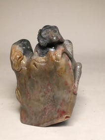 Chinese Soapstone Carving of Monkey