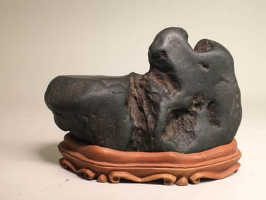 Chinese Scholar Rock - Black Boulder