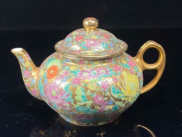 Chinese Milifloral Porcelain Teaset