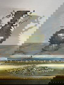 Nepalese Tibetan Copper Vase with Serpent Handle