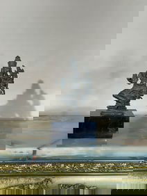 Indian Bronze Diety on Marble Base