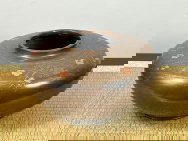 Chinese Celadon Porcelain Vase Lamp with Bagua