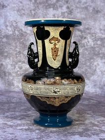 Japanese Studio Porcelain Vase - Elephane Ear