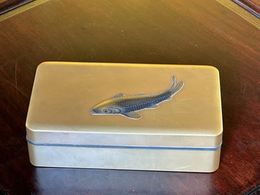Japanese Meiji Lacquer Box - Koi