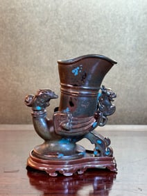 Fine Chinese Republic Period Porcelain Scholar Bird Cup