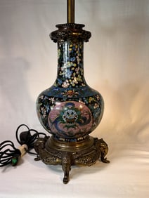 Chinese Cloisonne Lamp Vase