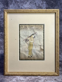 Indian Mughul Painting - Nude with Deer