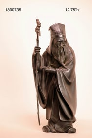 Japanese Bronze Sage with Staff