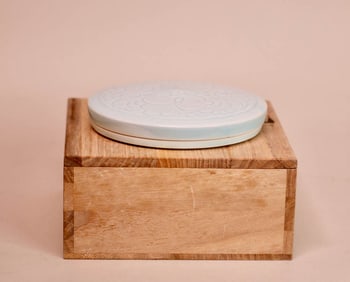 Japanese Celadon Porcelain Inkstone Box - Well Known Artist