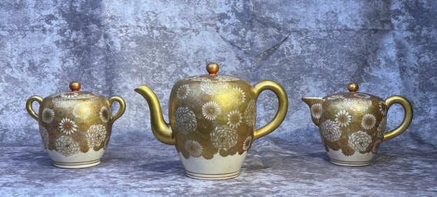 Japanese Satsuma Teapot Set