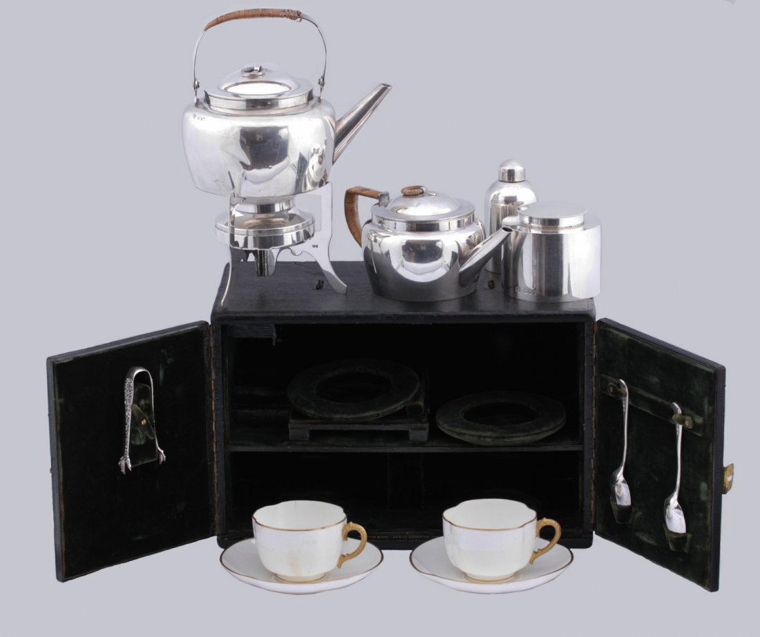 Leuchars & Son Piccadilly London Sterl Travel Tea Set