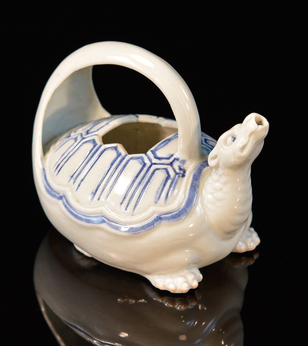 Japanese Hirado Porcelain Dragon Teapot: 19th cen, measures 4"h 5"w Provenance: Estate of Alfred Guntermann, New Haven, Ct