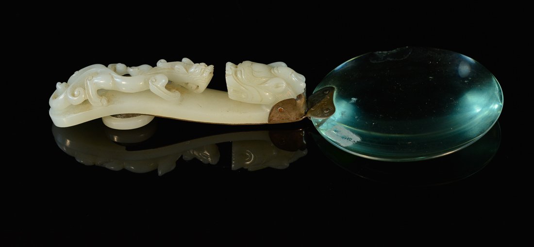 Chinese White Jade Belt Buckle Magnifier (1 of 7)