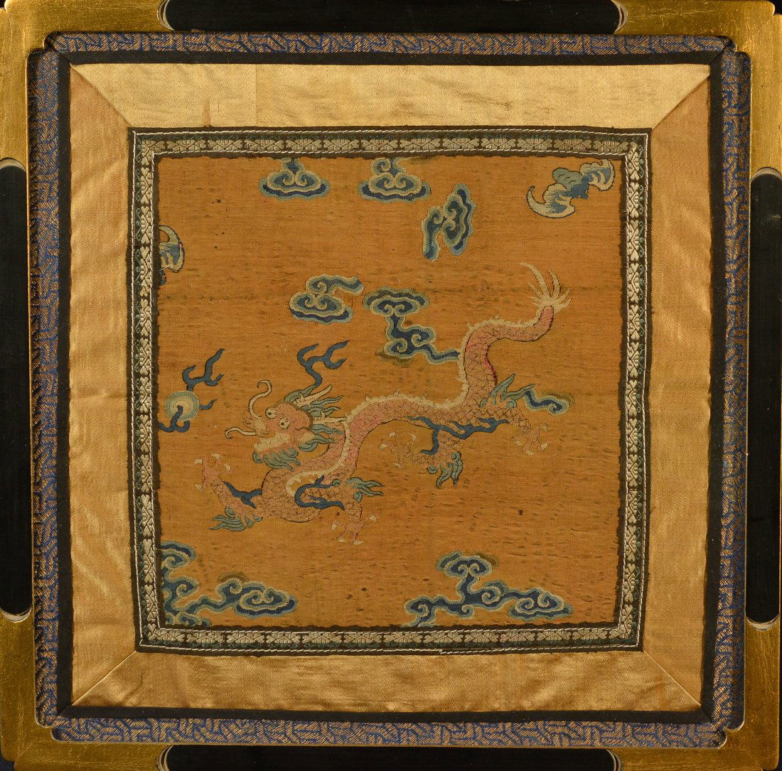 Chinese Framed Kesi - Dragon (1 of 5)