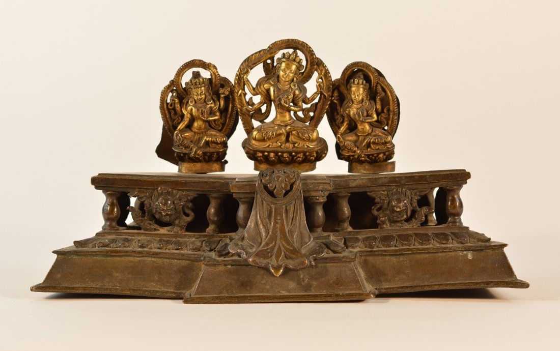 Tibetan Bronze Figurine of Yab Yam on Ox (1 of 10)