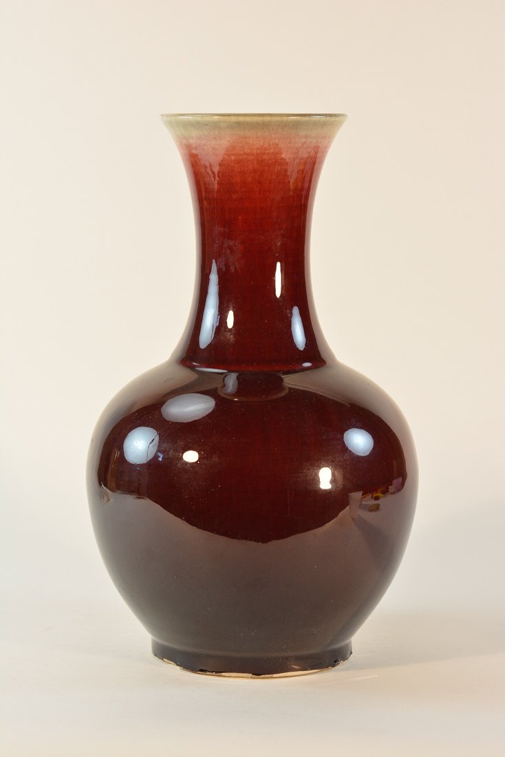 Large Chinese Oxblood Porcelain Vase (1 of 8)