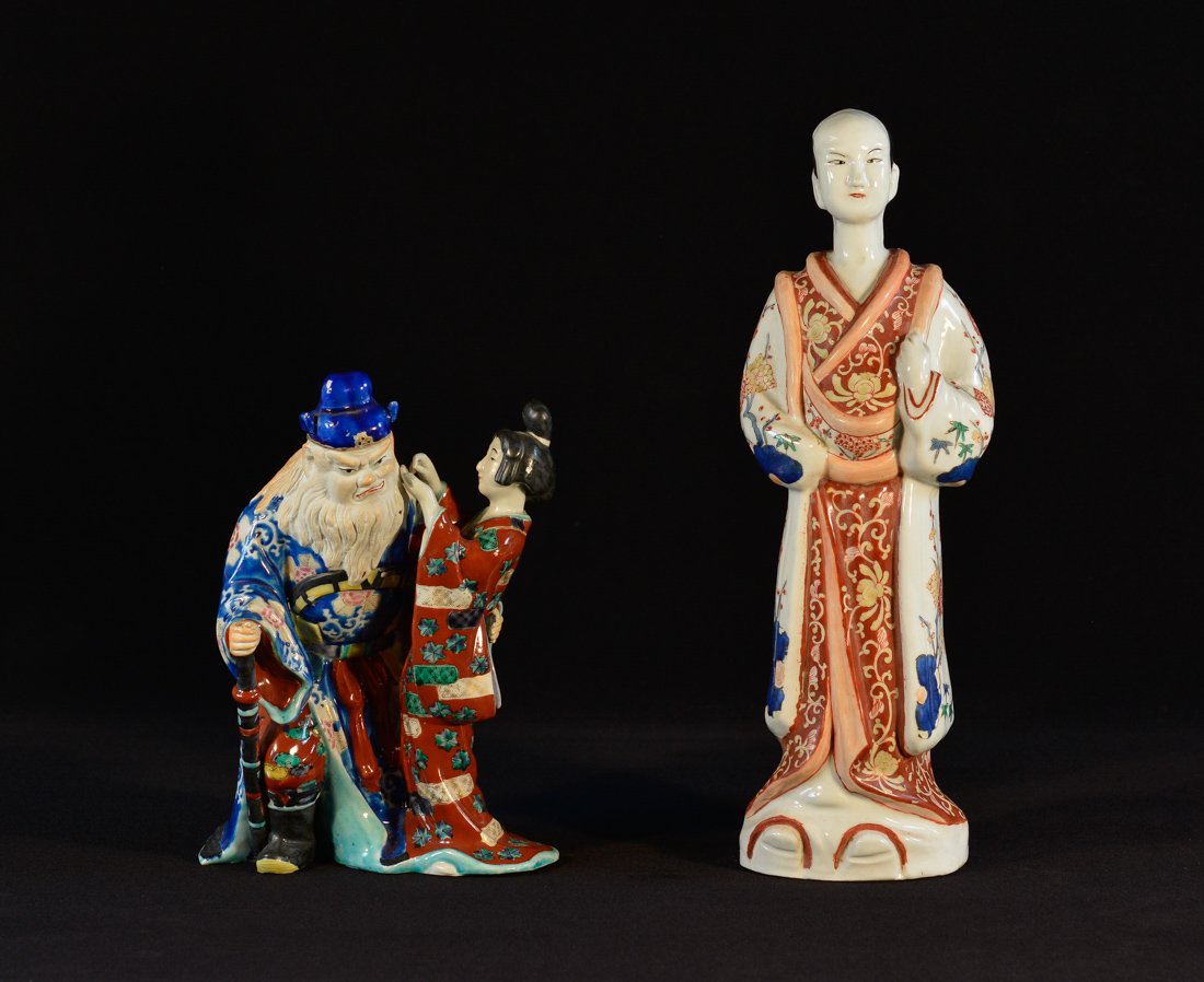 Two Japanese Imari Porcelain Figurines (1 of 10)